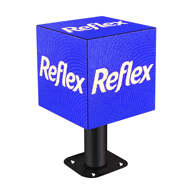 Indoor  led multi-sided display 384mm New design Full color HD P3 cube led advertising screen