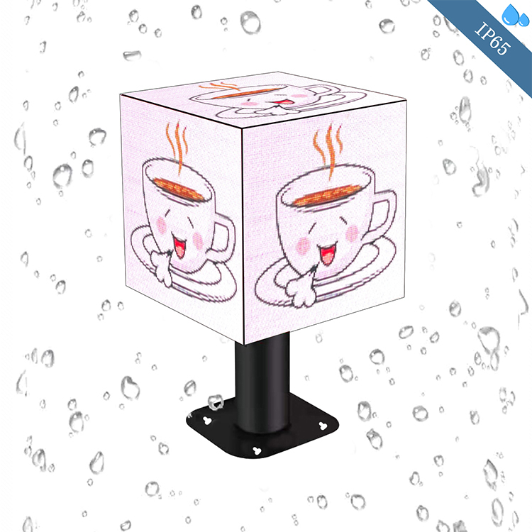 outdoor  led multi-sided display 192mm New design Full color HD P3 cube led advertising screen