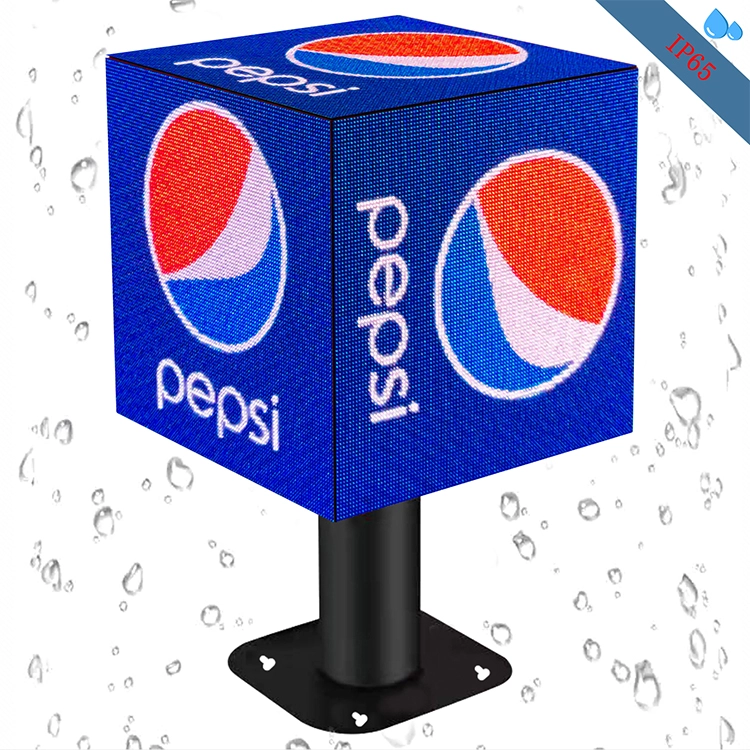outdoor  led multi-sided display 576mm New design Full color HD P3 cube led advertising screen