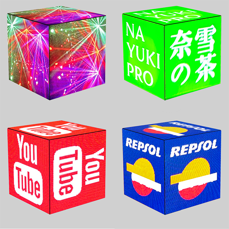 Indoor  led multi-sided display 576mm New design Full color HD P3 cube led advertising screen