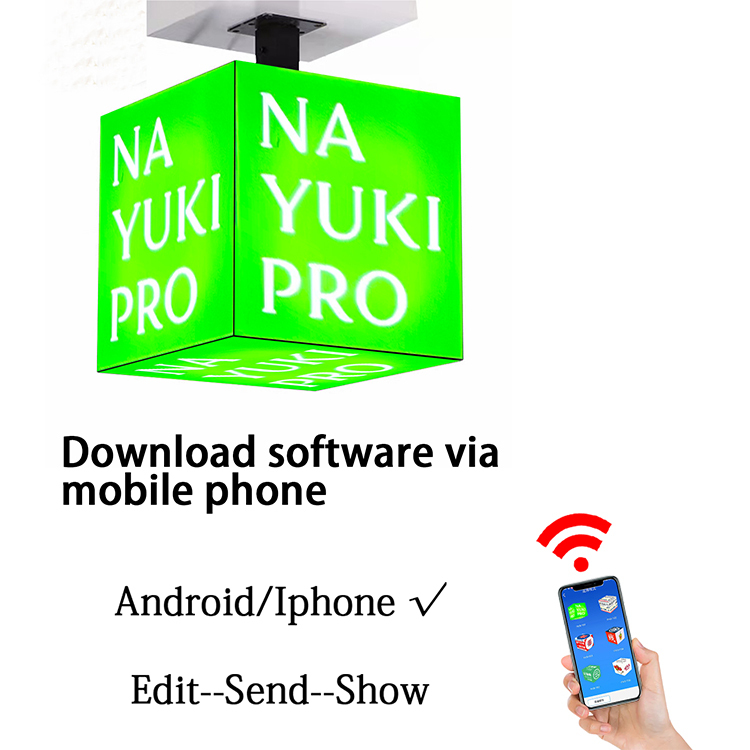 outdoor  led multi-sided display 576mm New design Full color HD P3 cube led advertising screen