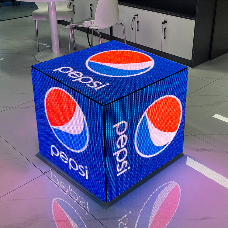 Indoor  led multi-sided display 576mm New design Full color HD P3 cube led advertising screen