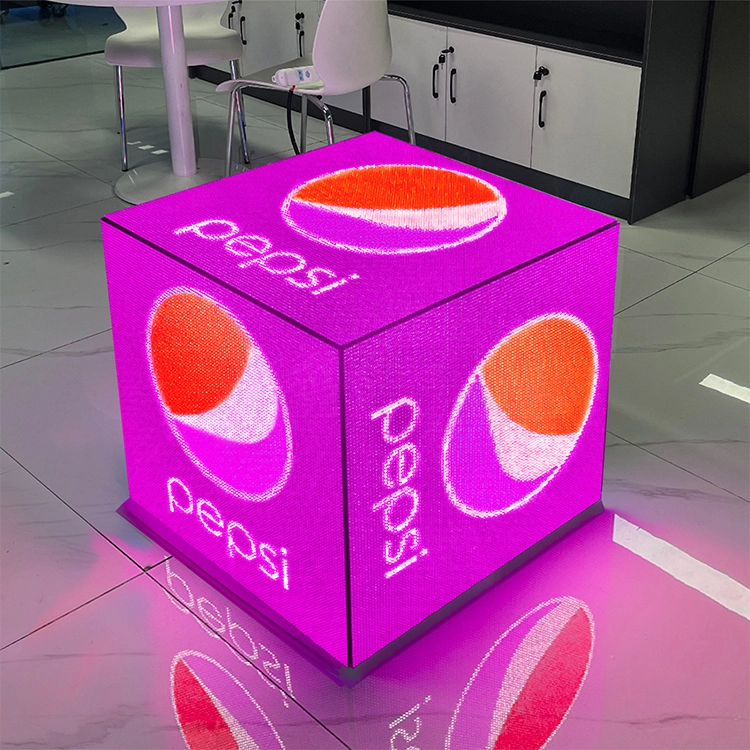 outdoor  led multi-sided display 576mm New design Full color HD P3 cube led advertising screen