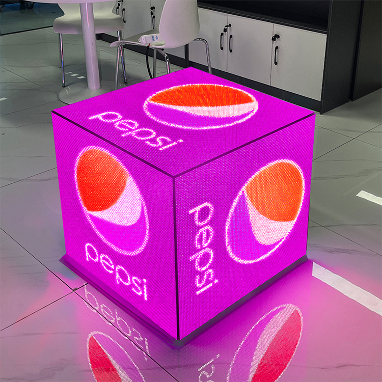 outdoor  led multi-sided display 576mm New design Full color HD P3 cube led advertising screen