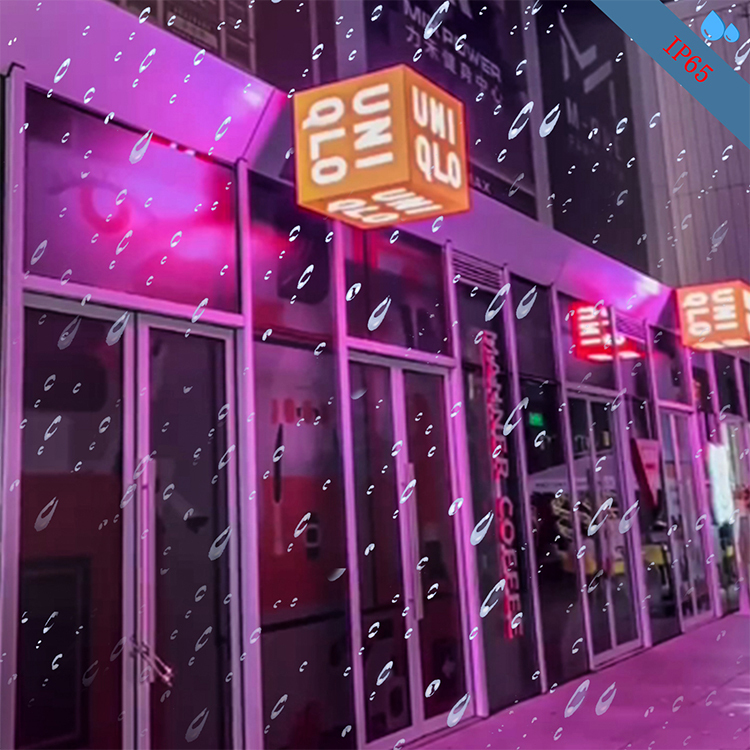 outdoor  led multi-sided display 384mm New design Full color HD P3 cube led advertising screen