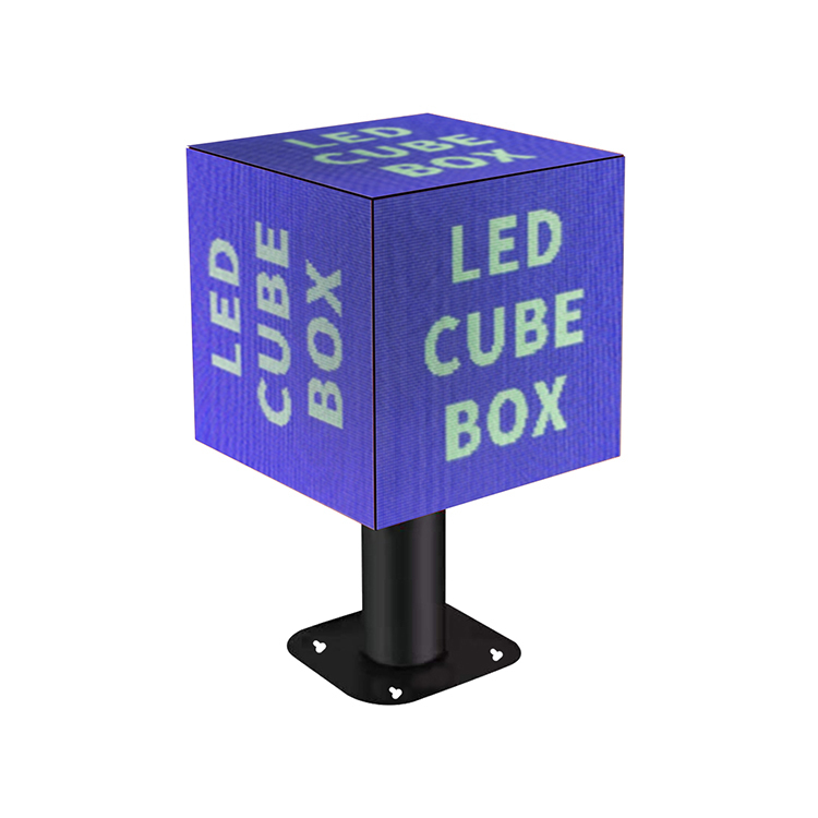 outdoor  led multi-sided display 192mm New design Full color HD P3 cube led advertising screen