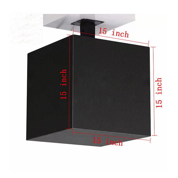 outdoor  led multi-sided display 384mm New design Full color HD P3 cube led advertising screen