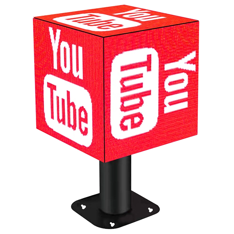 Indoor  led multi-sided display 576mm New design Full color HD P3 cube led advertising screen