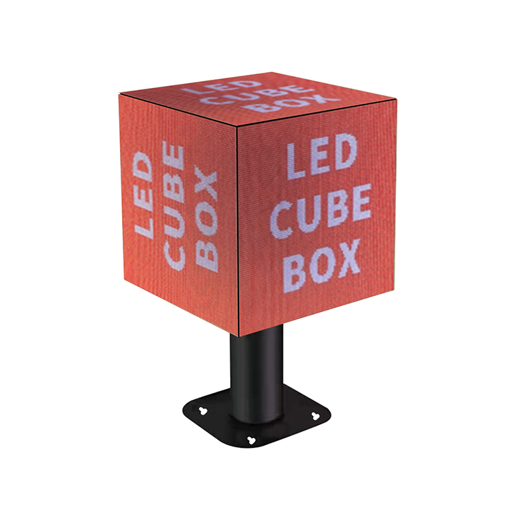 Indoor  led multi-sided display 192mm New design Full color HD P3 cube led advertising screen