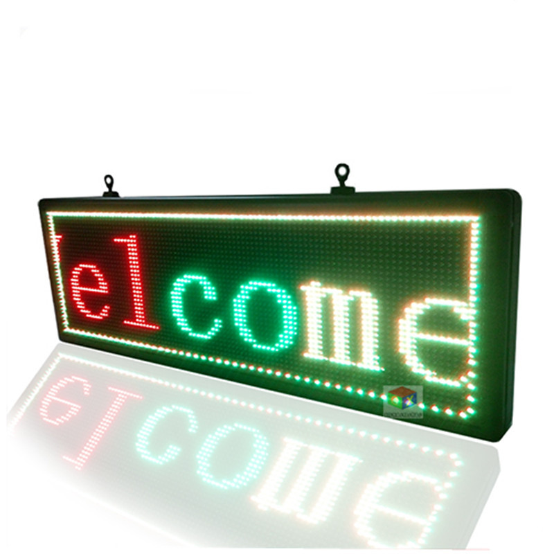 53"x21'' Fully Outdoor  FULL COLOR WIFI Programmable LED Sign Commercial IMAGE TEXT SCROLLING Message Board Display for Window