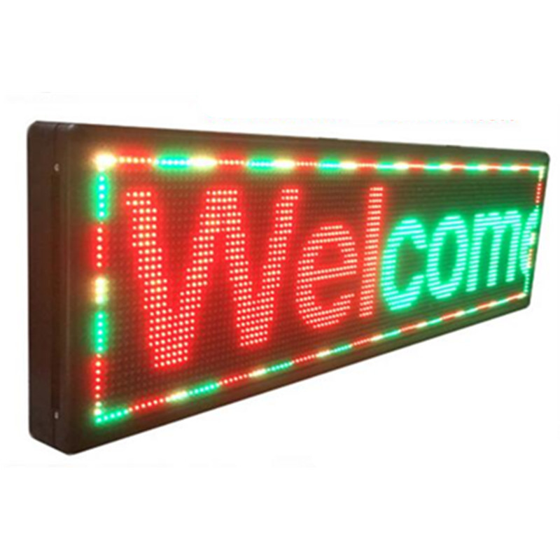 53"x21'' Fully Outdoor  FULL COLOR WIFI Programmable LED Sign Commercial IMAGE TEXT SCROLLING Message Board Display for Window