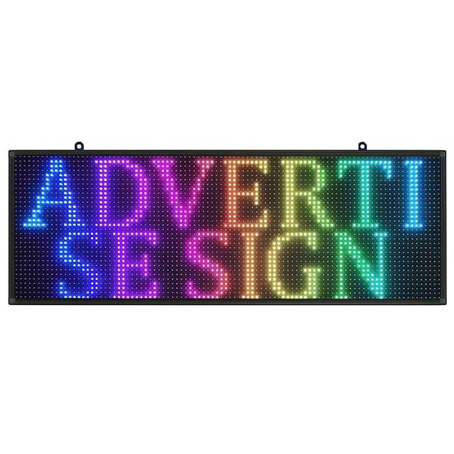 39"x14" Wifi LED Sign Full Color Programmable Scrolling Outdoor Message Led Screen Open Panel Digital LED Display For Advertising
