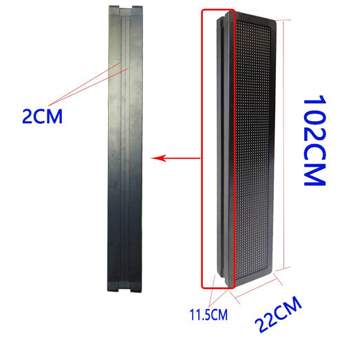 Outdoor ultra-high brightness color P10LED double-sided electronic bulletin board 102 * 22cm LED billboard text display LED display advertising screen