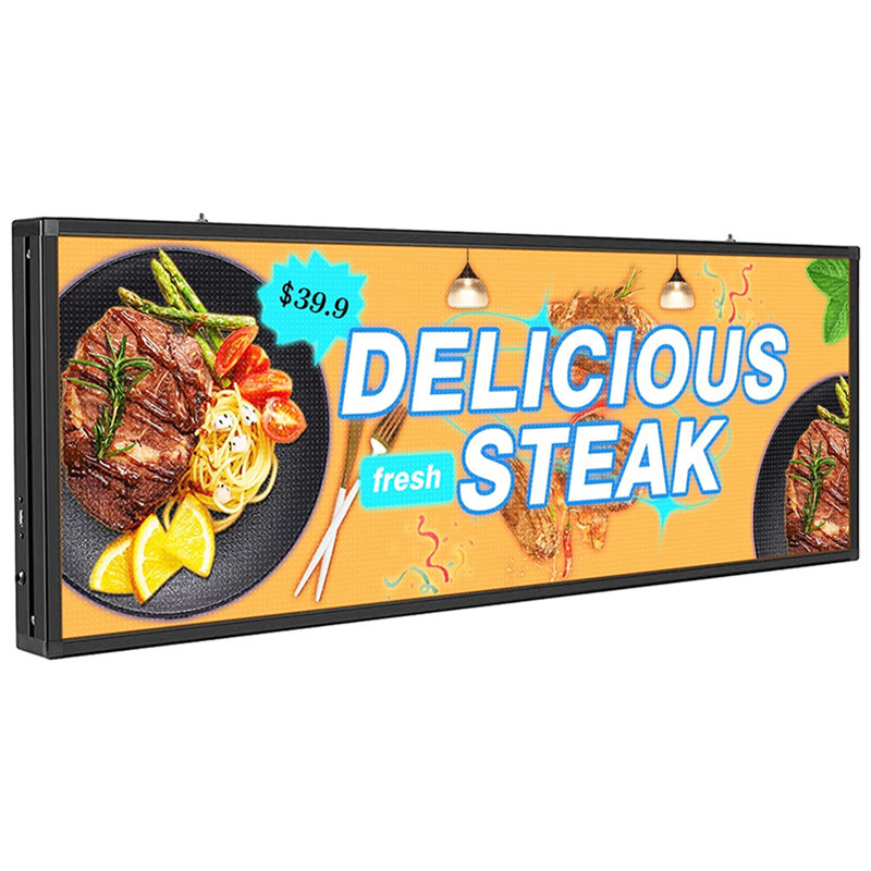 39"x14" RGB Full color  P5 Indoor LED Message Sign Moving Scrolling led Display Board for shop windows
