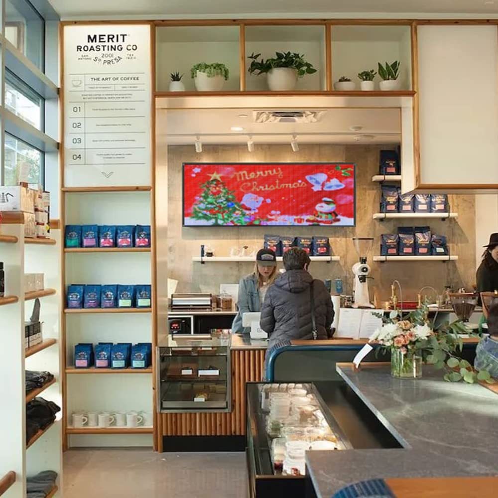 39"x14" RGB Full color  P5 Indoor LED Message Sign Moving Scrolling led Display Board for shop windows