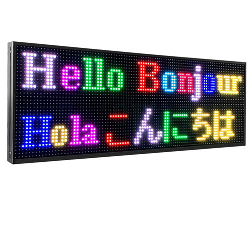 CX PH10mm WiFi Sign 39 x 14 inch  Outdoor Led Sign Scrolling Message Board RGB Full Color Display with SMD Technology for Advertising and Business