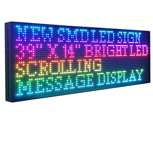 CX PH10mm WiFi Sign 39 x 14 inch  Outdoor Led Sign Scrolling Message Board RGB Full Color Display with SMD Technology for Advertising and Business
