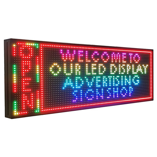CX PH10mm WiFi Sign 39 x 14 inch  Outdoor Led Sign Scrolling Message Board RGB Full Color Display with SMD Technology for Advertising and Business