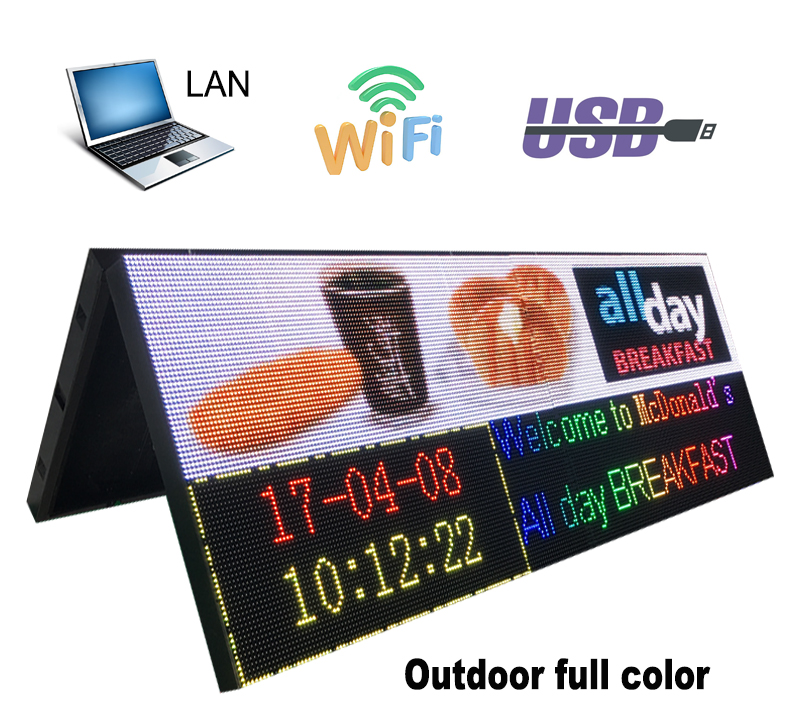71x33inch Double sided screen Outdoor LED display  P6 RGB SMD Full color  Waterproof LED advertising screen wall