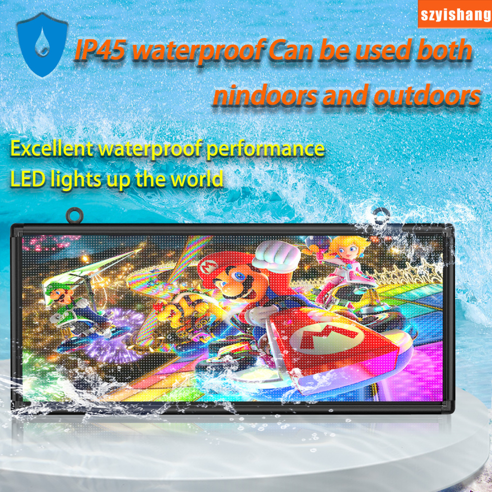 P6 Outdoor LED Sign, 40''x18'' RGB Full Color Programmable LED Display with High Resolution and New SMD Technology Can support Texts, Images and Video