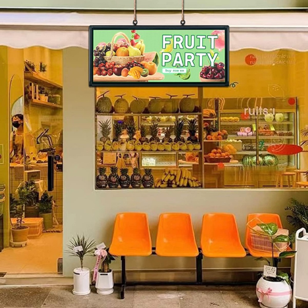 CX PH6mm and P4MM Outdoor LED Scrolling Sign 40'' x 18'' Full Color WiFi + USB Programmable LED Sign with High Resolution High Brightness, Support Vid