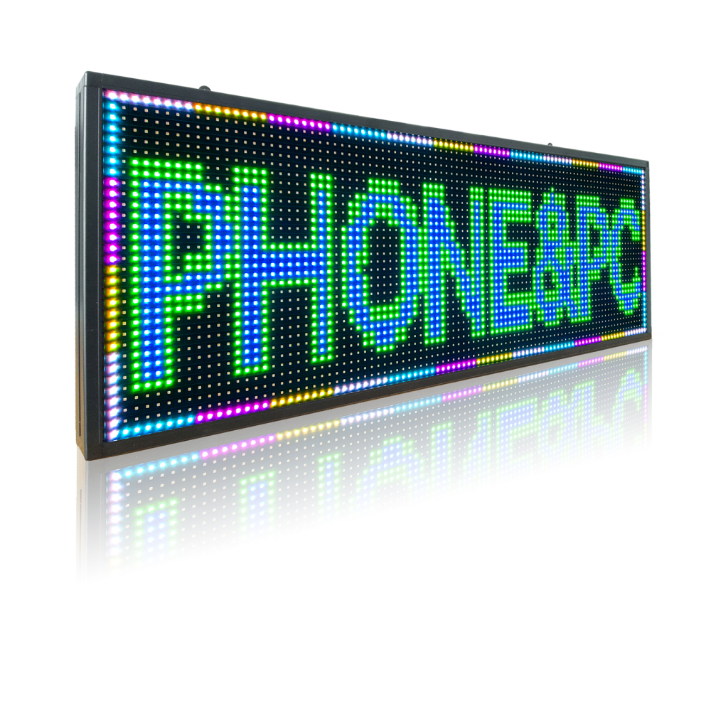 LED Sign P10 Outdoor 39" x 14" with High Resolution Programmable LED Scrolling Sign Display and Perfect Solution for Advertising RGB