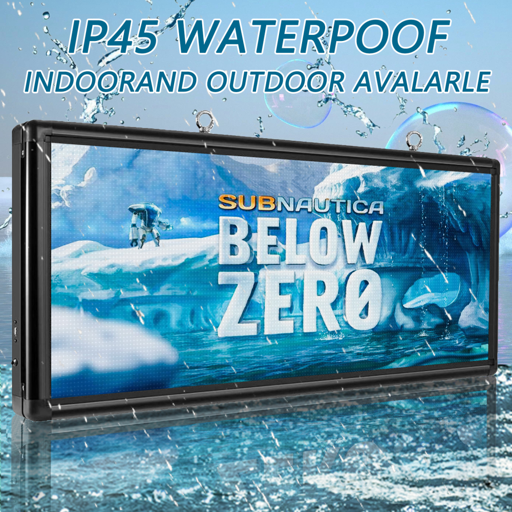 P6 Outdoor LED Sign for Business 40''x18'', Full Color WiFi Programmable LED Sign Display Board for Advertising with Hign Resolution and New SMD Technology Support Text Image Video