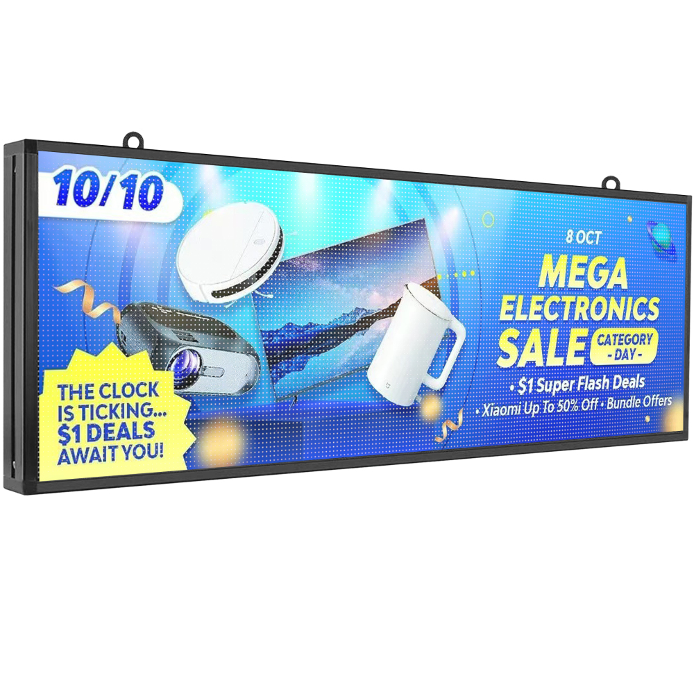 Outdoor P5 High Definition Programmable Led Sign, WIFI + USB Control Digital Signage Displays, Advertising Message Board, Led Open Signs for Business, Dust and Light Proof LED Display (39 "× 14")