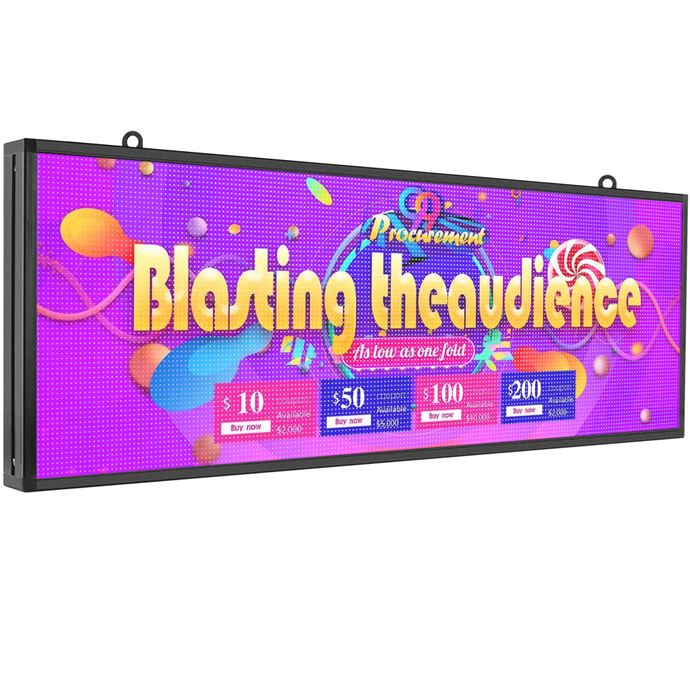 Outdoor P5 High Definition Programmable Led Sign, WIFI + USB Control Digital Signage Displays, Advertising Message Board, Led Open Signs for Business, Dust and Light Proof LED Display (39 "× 14")