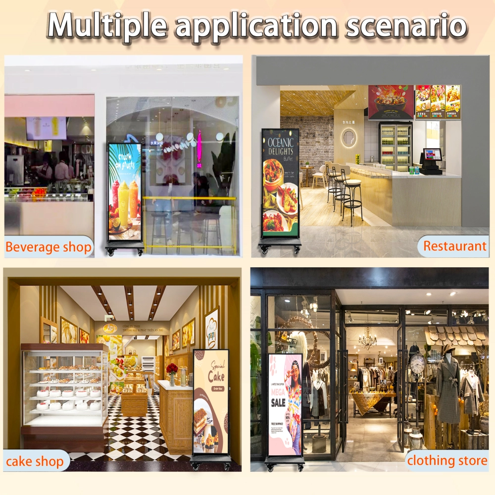 P4 Outdoor Vertical Movable Poster Display Screen,14