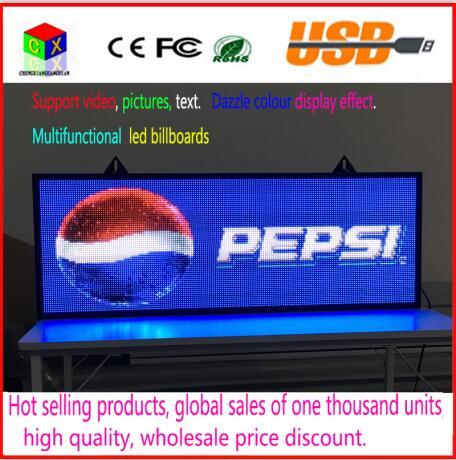 39"x14" RGB Full color  P5 Indoor LED Message Sign Moving Scrolling led Display Board for shop windows