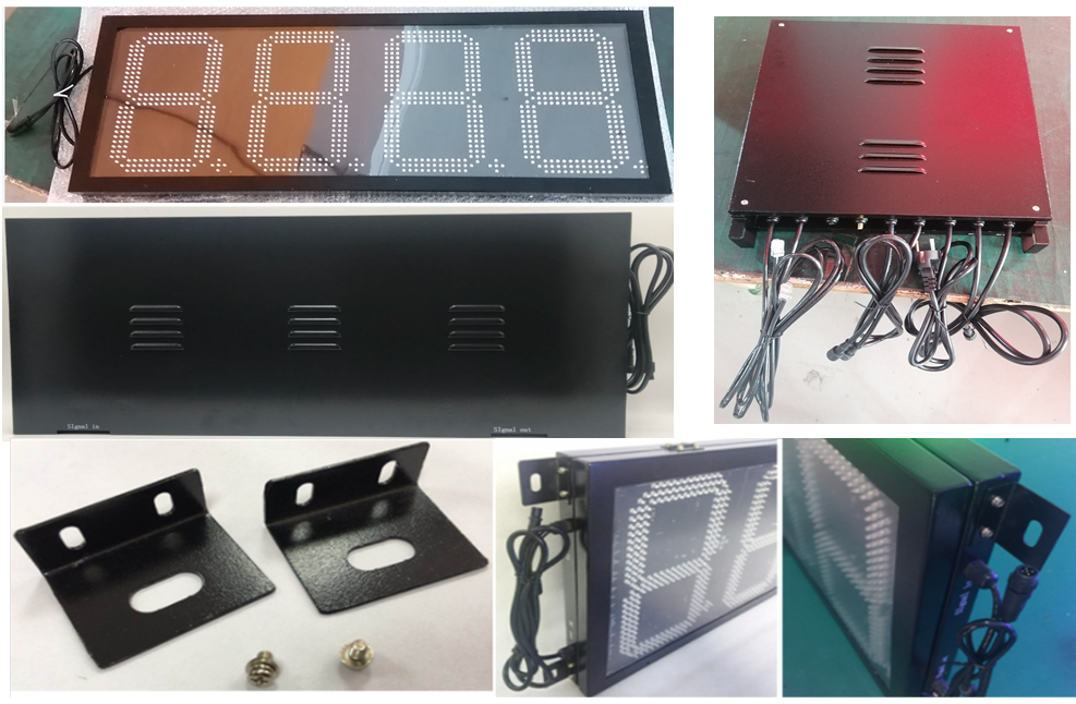 Red&Green Color 18 inches Gas Oil Petrol station LED Price Sign
