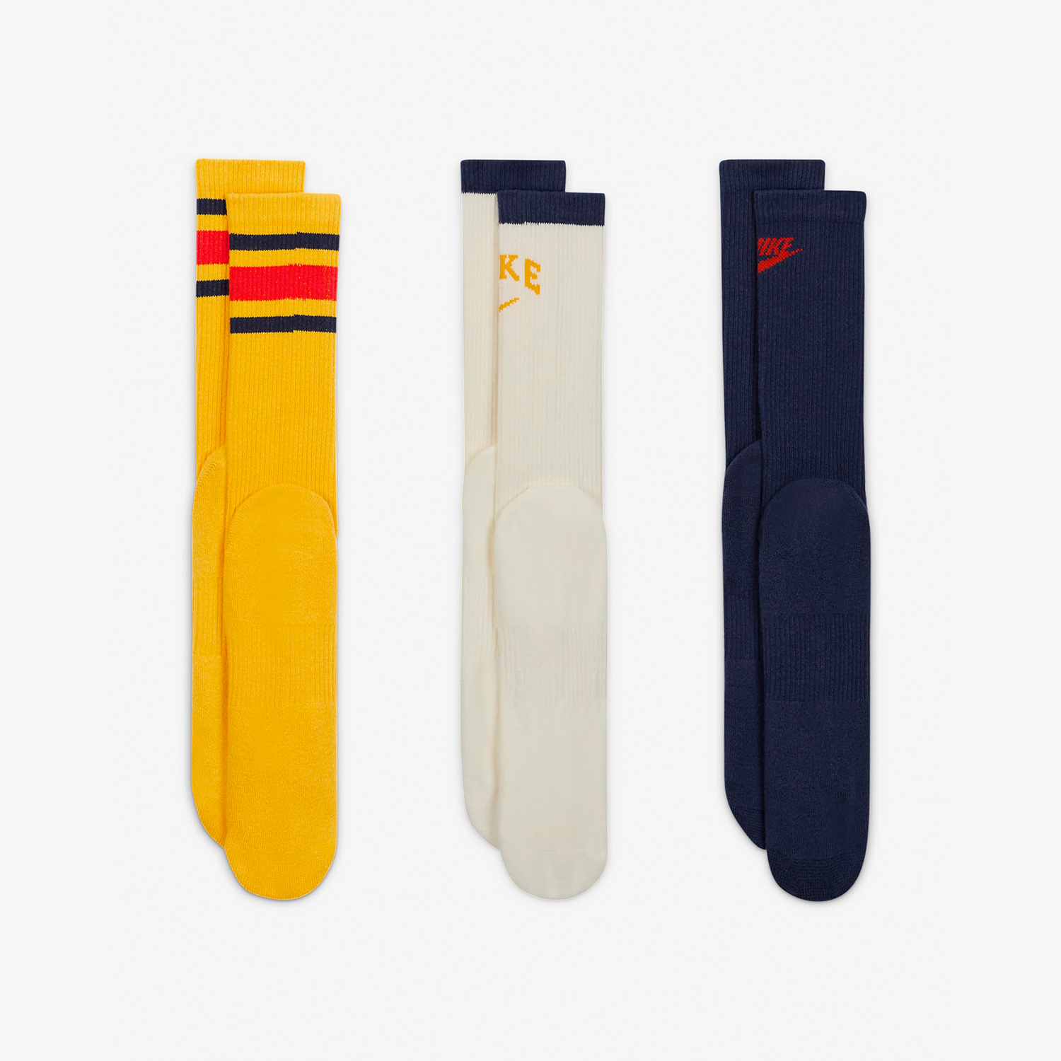 Nike Everyday Plus Comfort Mid-Calf Sports Socks Three-Pack DX7665-910