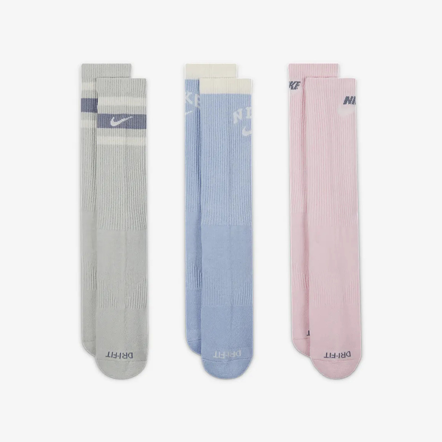 Nike Seasonal Men's and Women's Sports Casual Mid-Calf Socks Three-Pack DX7665-902
