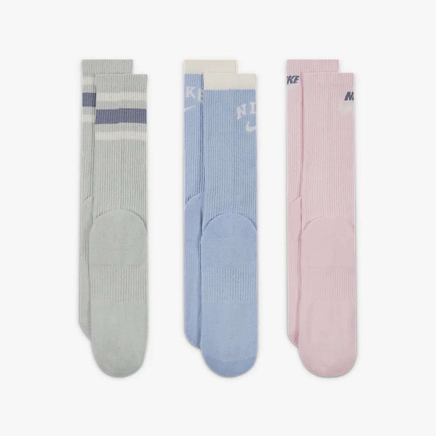 Nike Seasonal Men's and Women's Sports Casual Mid-Calf Socks Three-Pack DX7665-902