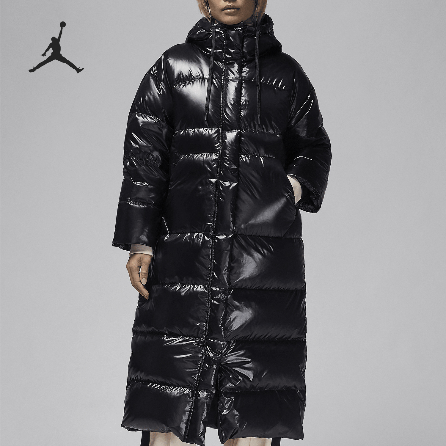 Nike JORDAN Women's Insulated Woven Glossy Fashion Down Jacket FV7144-010