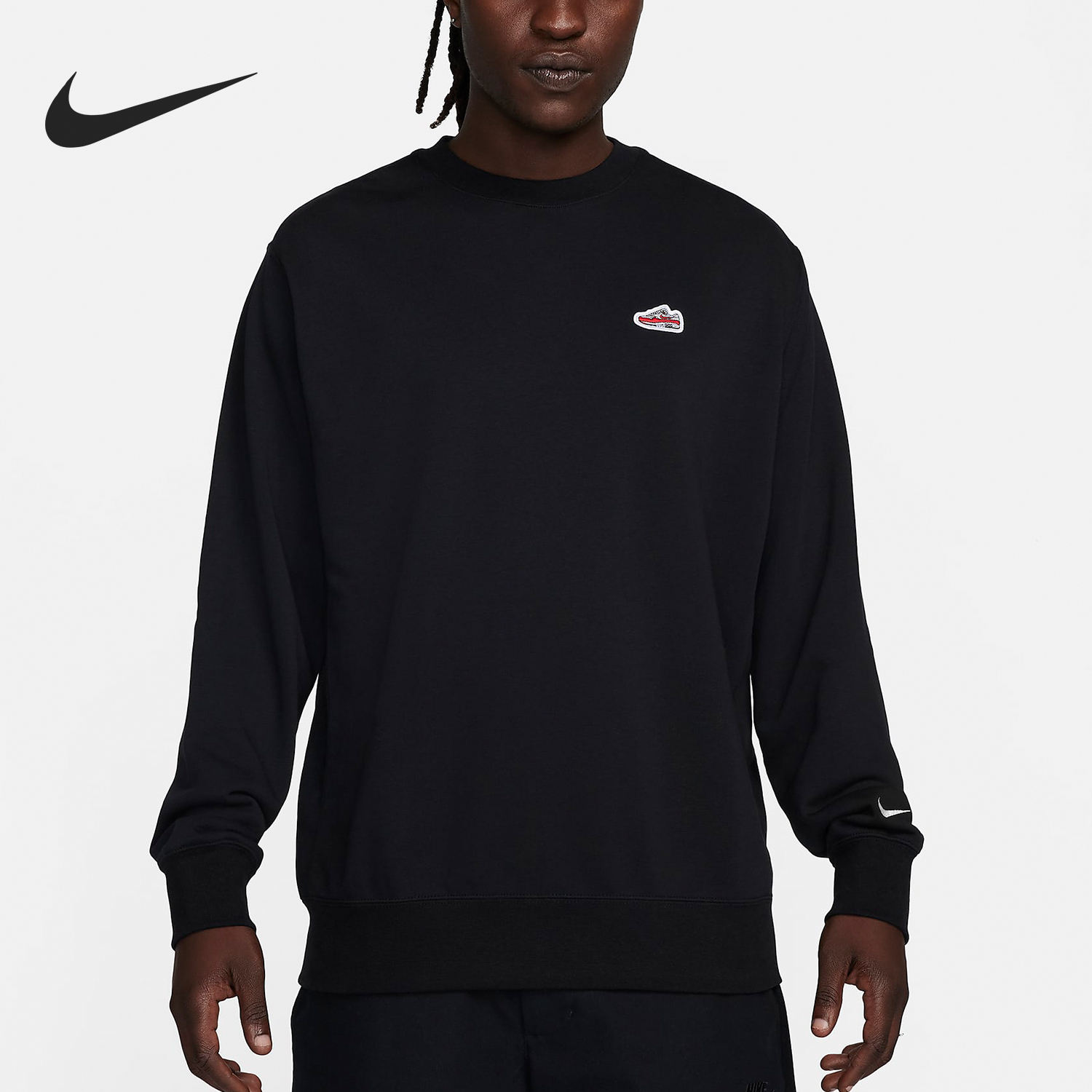 Nike Spring New Men's Loose Casual Round Neck Hooded Sweatshirt FZ5203-010