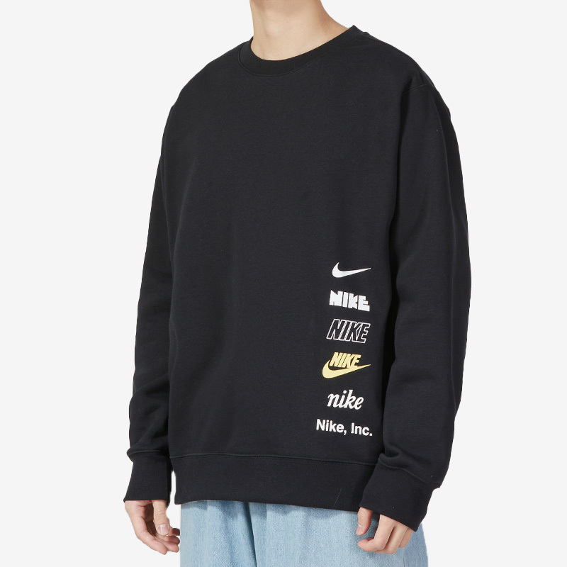 Nike's new men's sports and leisure fleece warm pullover hoodie DX0782-010