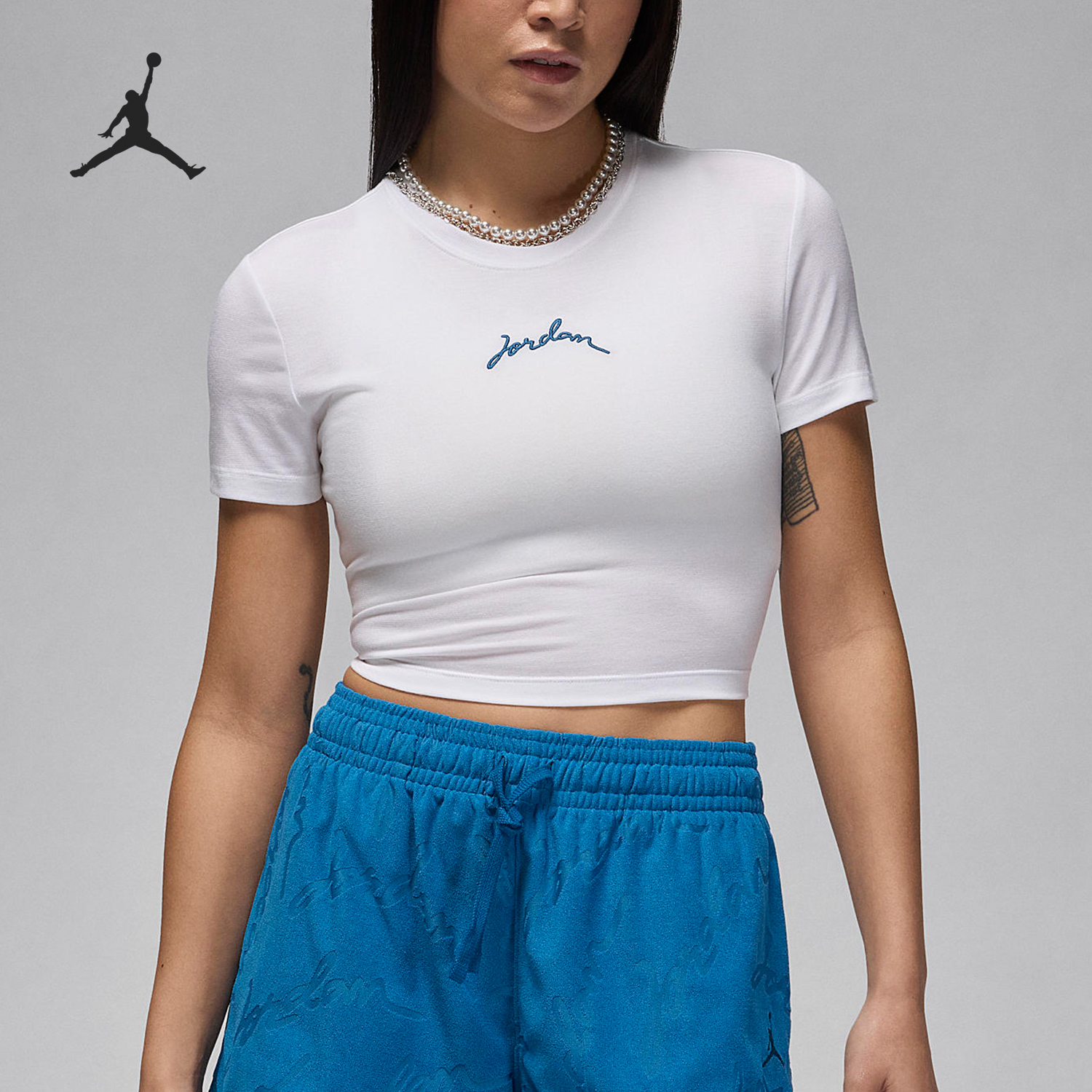 Nike JORDAN Women's New Fashion Summer Short Sleeve FN5721-100