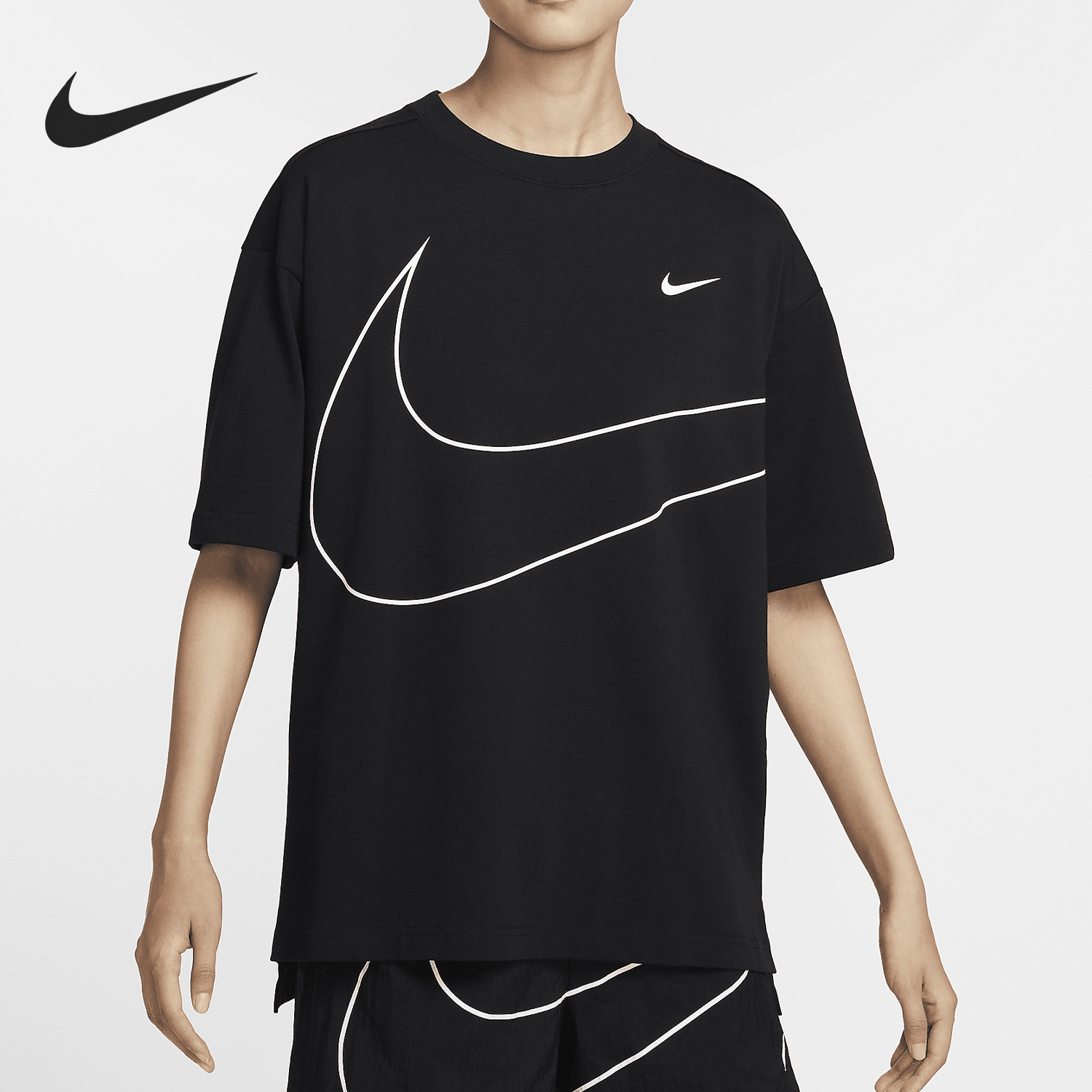 Nike's new women's breathable simple knitted short sleeved T-shirt HQ1581-010