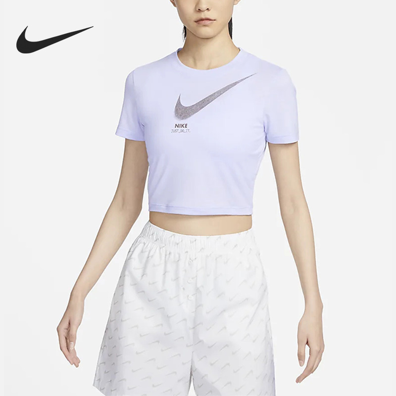 Nike's new season women's breathable sports slim fit short T-shirt DZ3750-536