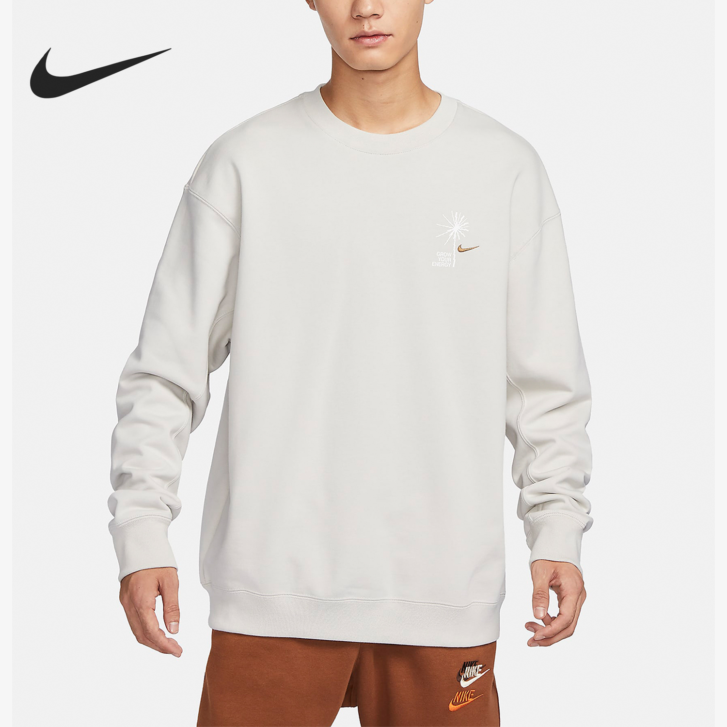 Nike New Men's Classic Fashionable Warm Windproof Round Neck Sports Sweatshirt FV8457-072