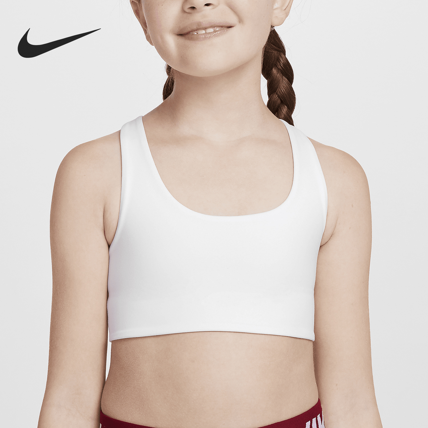 Nike's new autumn lightweight and breathable training sports bra for girls, FQ8729-100