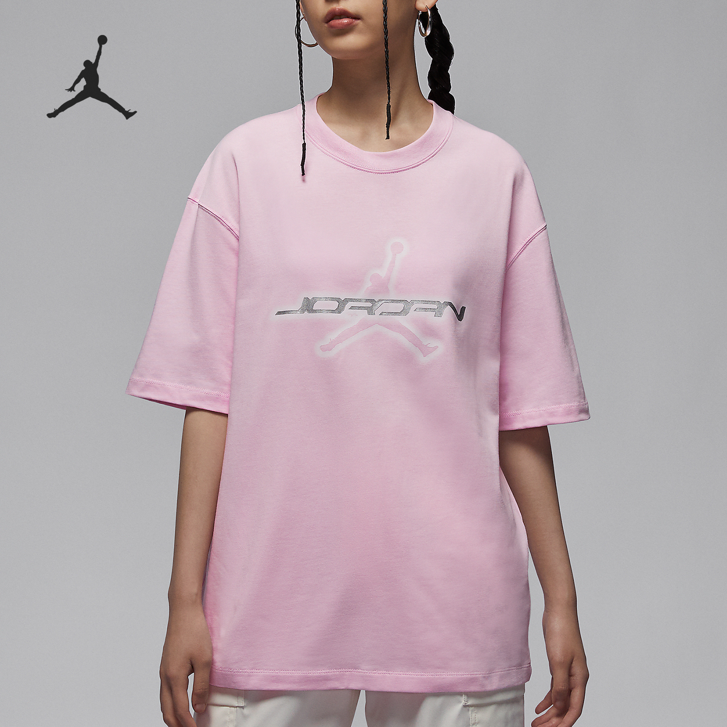 Nike JORDAN Women's Printed Breathable Casual Sports Short Sleeve HM4904-663