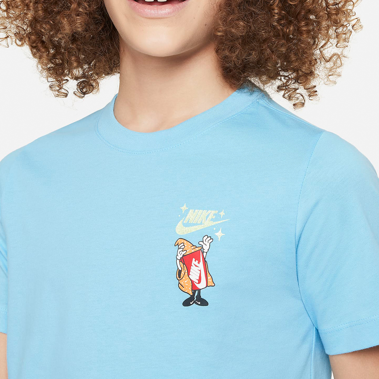 Nike Spring New Big Kids Knitted Breathable Round Neck Short Sleeve T-shirt FN9616-407