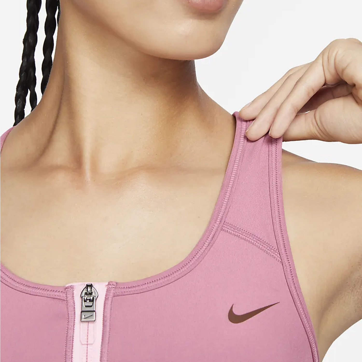 Nike DRI-FIT Women's Medium Intensity Support Zip Sport Bra FJ7721-634