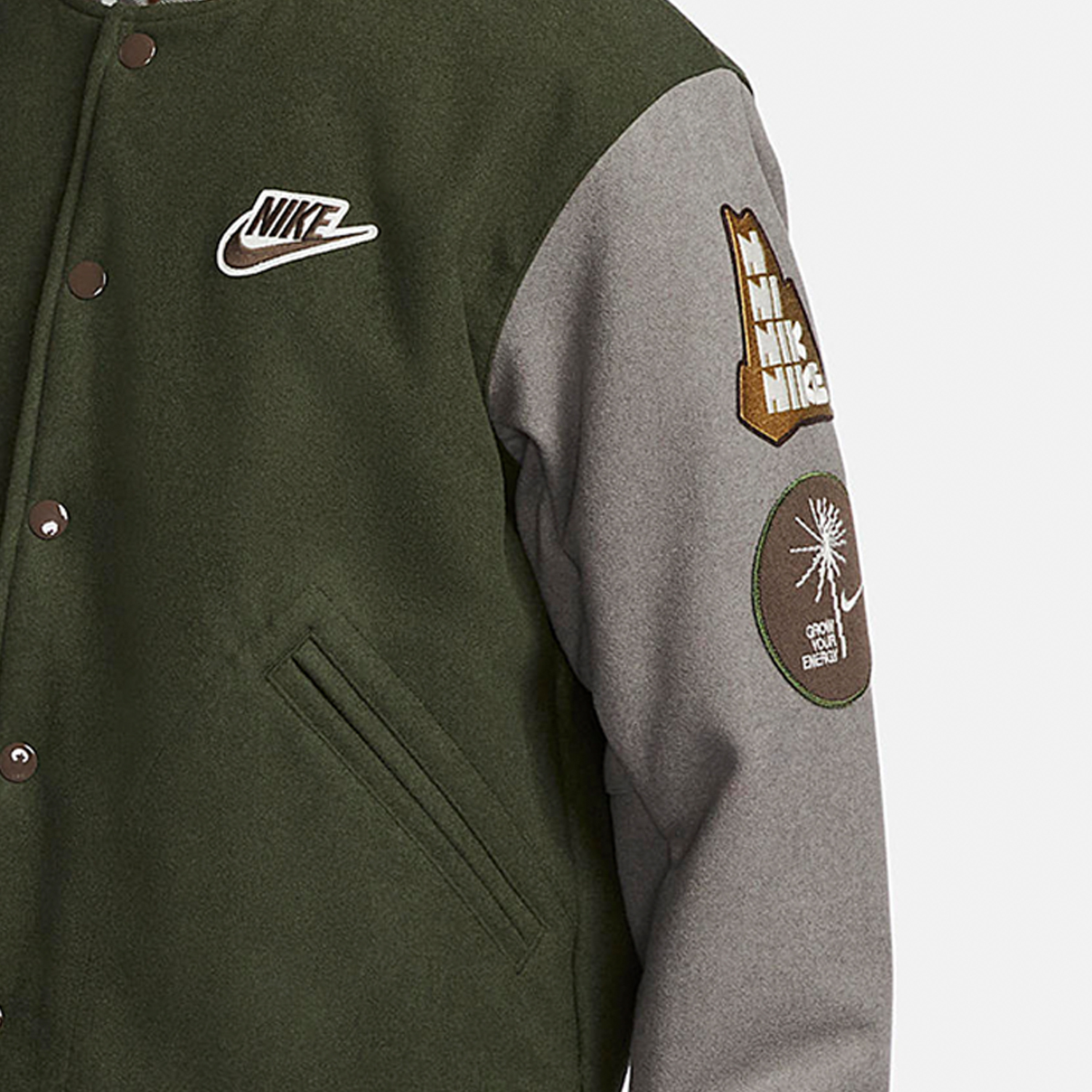 Nike Winter New Season Men's Patchwork Loose Fit Warm Pattern Jacket FV4026-325