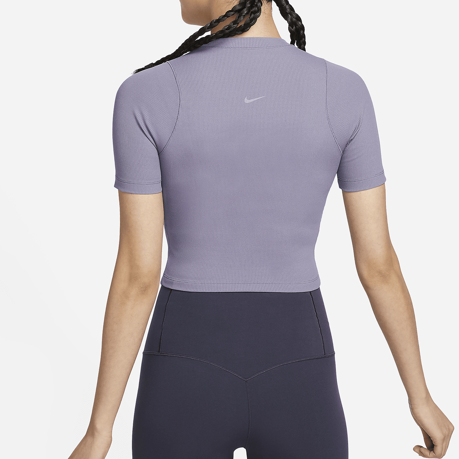 Nike New Women's Sports Ribbed Short Sleeve Top FN7468-509
