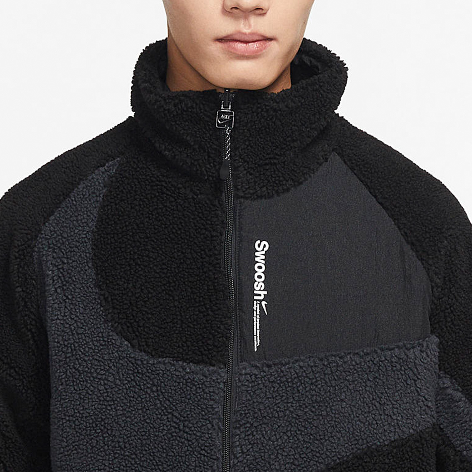 Nike Winter New Men's Sports Double-Sided Wearable Fleece Jacket FB1910-010