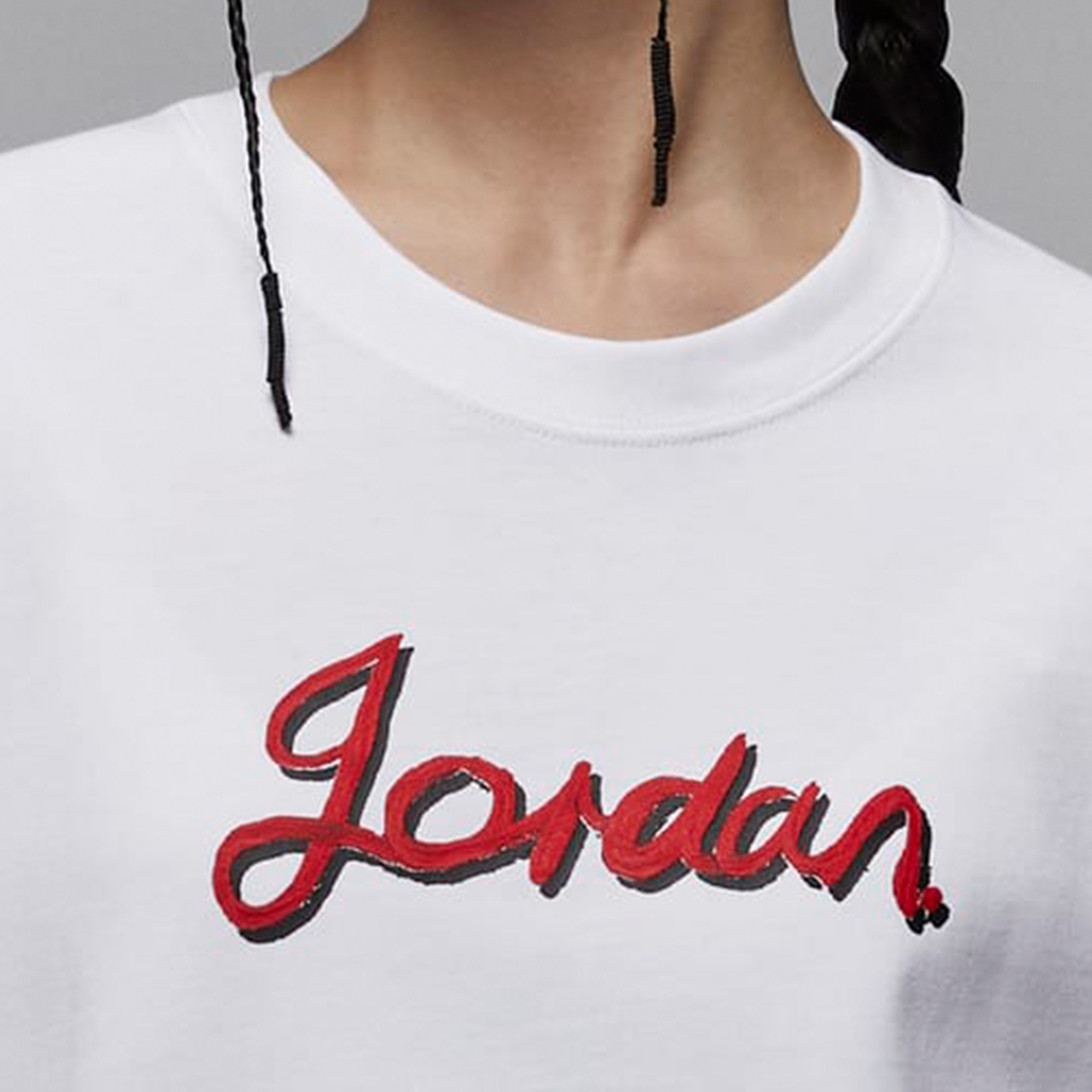 Nike JORDAN Women's Loose Printed Breathable Casual Short Sleeve T-Shirt HQ3676-100